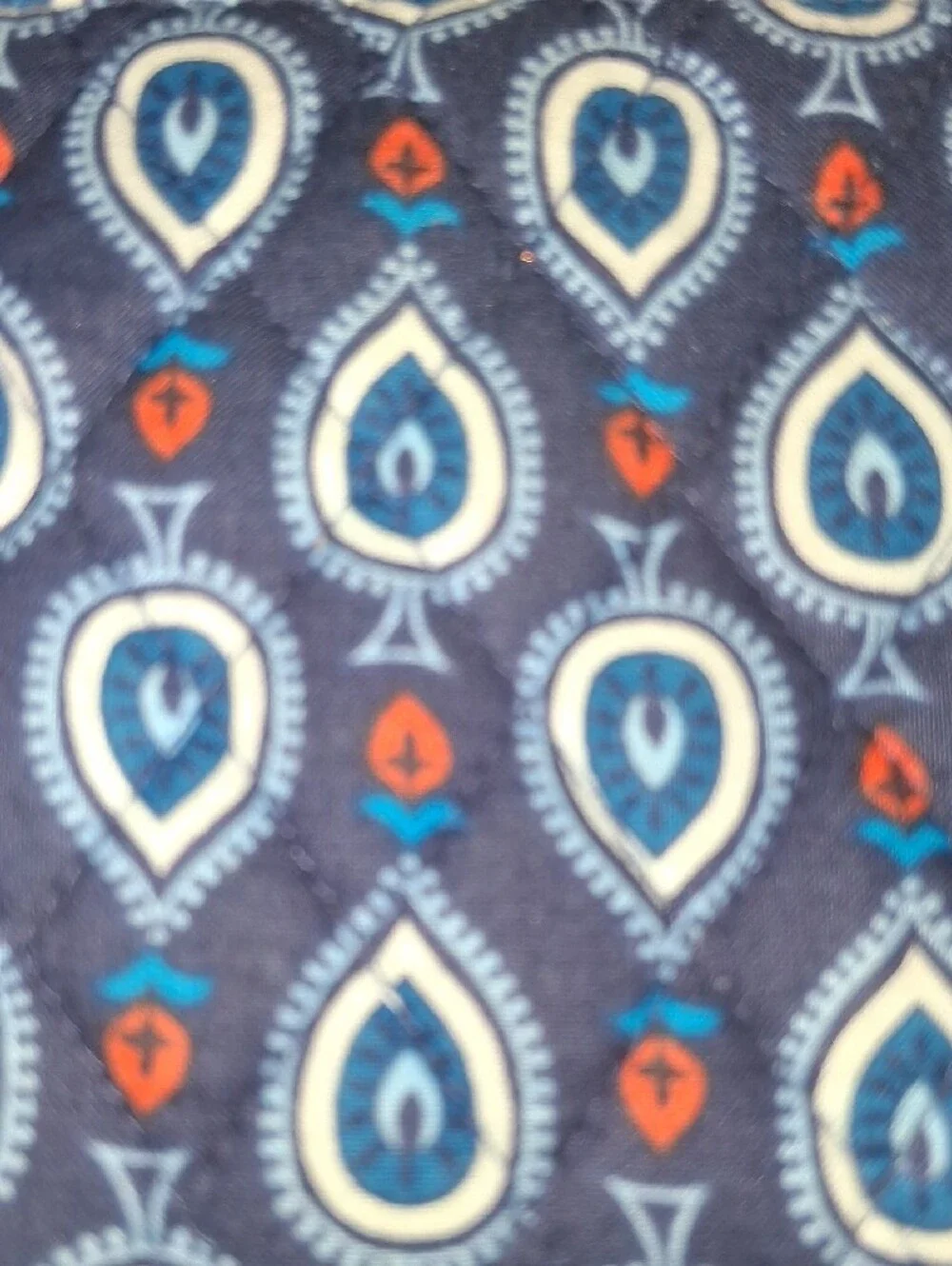 Vera Bradley Navy Quilted Wristlet with Teardrop Motif - Picture 6 of 6